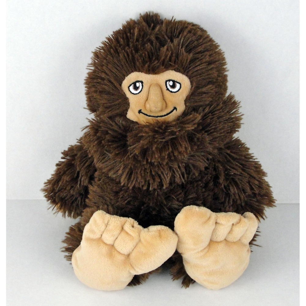 Little Medical School Bigfoot Plush Brown Shaggy Sasquatch Stuffed Animal 12in
